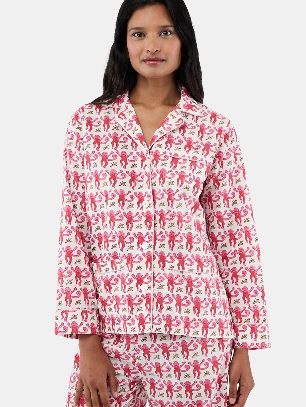 Roller Rabbit Pink Novelty Printed Cotton Pajama Set